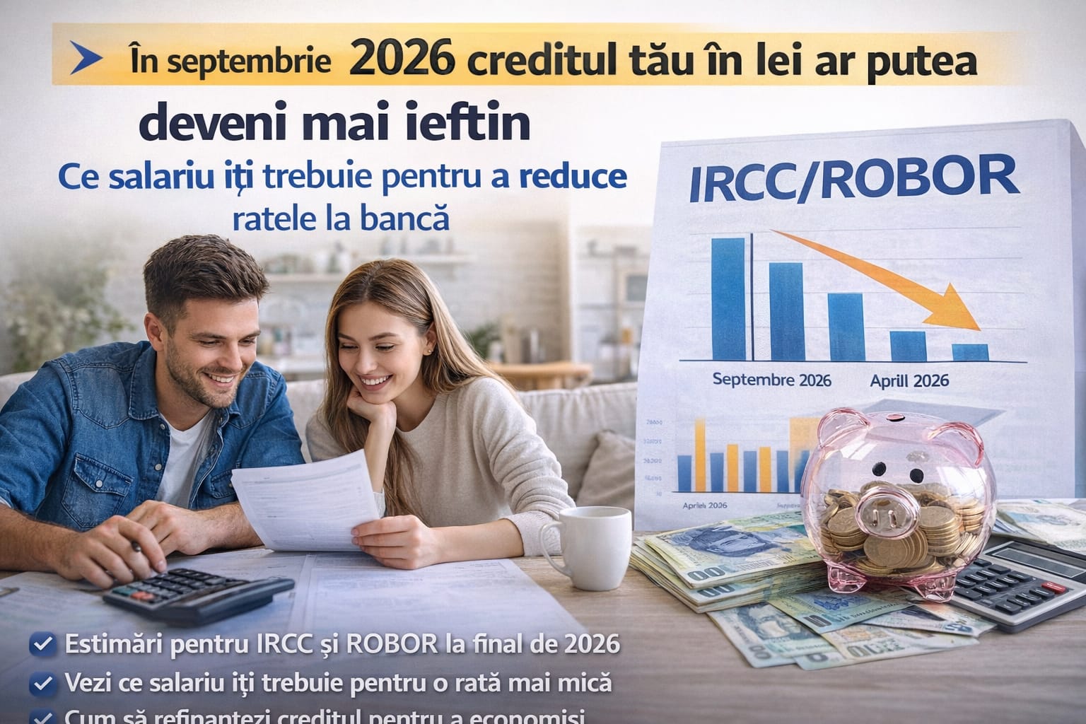 Ce se întâmplă cu IRCC și ROBOR și cât ar putea scădea rata ta?
